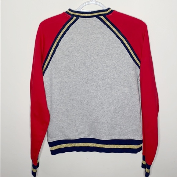 Fila Rafaella gold sparkle colorblock sweatshirt size M - Picture 3 of 10